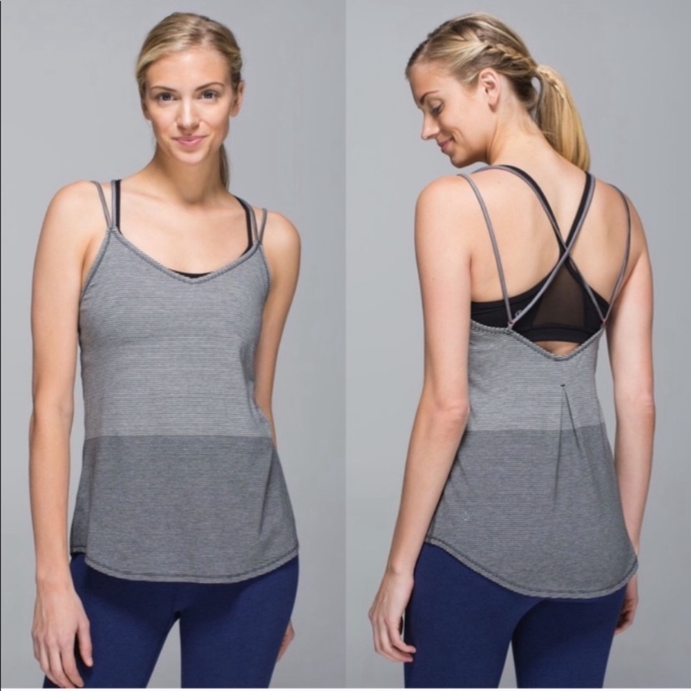 Grey Strappy Lululemon Tank - Picture 1 of 5